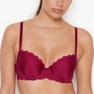 Victoria’s Secret Dream Angels lined demi lace trim bra women’s size 32DD